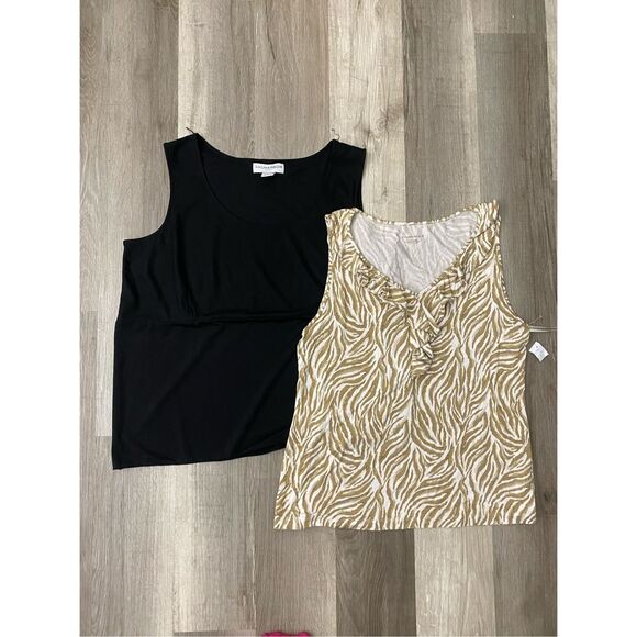 Charter Club & Sag Harbor Sleeveless Blouse Lot of 2, Size XL - Picture 1 of 11
